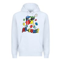 White Au-some! Autism puzzle dabbing Premium Hoodie - FaDigitalArtStudio