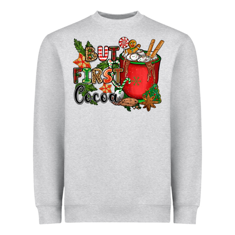 But First Cocoa Heavyweight Sweatshirt by CowGirlArtShop | Teevron