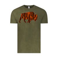 Vintage Olive Red Cactus Bison Silhouette Vintage Tee - Bettercallsaul