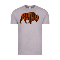 Red Cactus Bison Silhouette Vintage Tee | Teevron