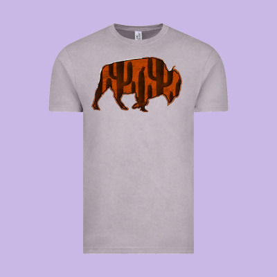 Red Cactus Bison Silhouette Vintage Tee Designed By Bettercallsaul