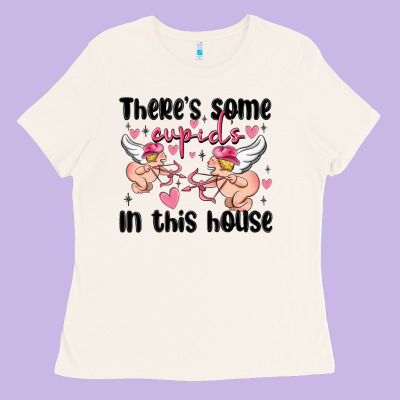 There's Some Cupid's In This House Ladies Tee Designed By Maliassmallbusiness