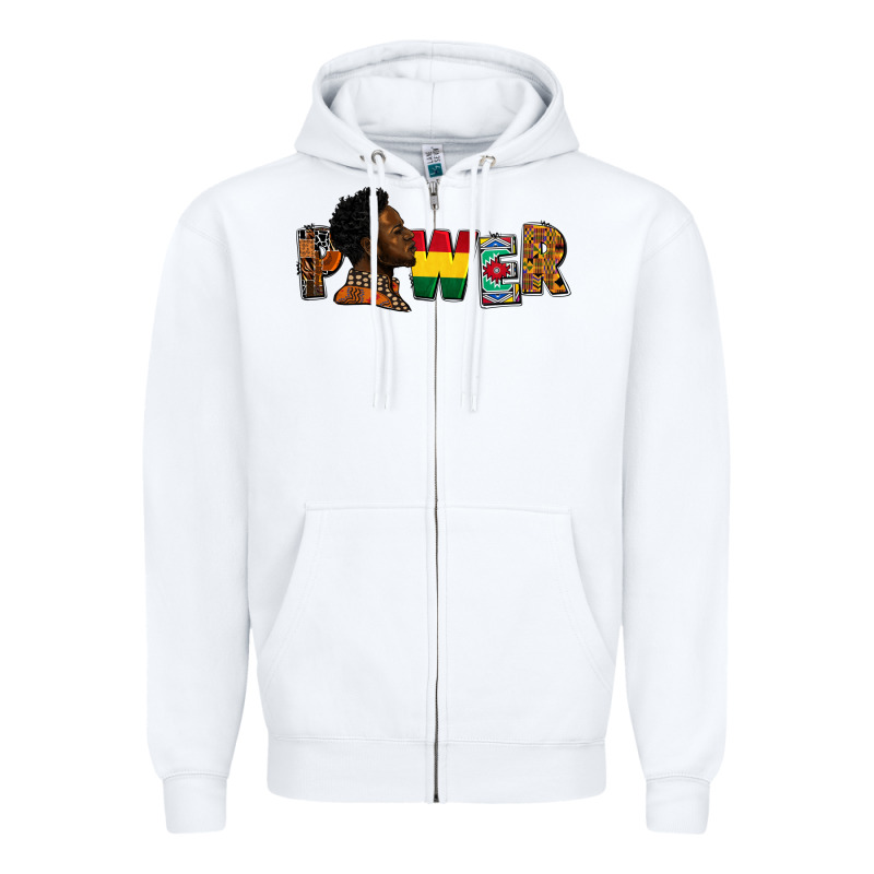 Power Juneteenth Zipper Hoodie by FaDigitalArtStudio | Teevron