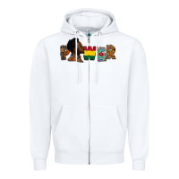 White Power Juneteenth Zipper Hoodie - FaDigitalArtStudio