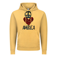 Vintage Mustard Peace Love America Vintage Hoodie - Bettercallsaul