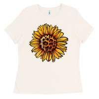 Bone sunflower leopard Ladies Tee - Jasminsmagicworld