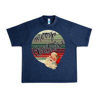Navy Merry Christmas Vintage Retro Urban Heavy Tee - Bettercallsaul