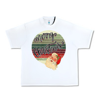 White Merry Christmas Vintage Retro Urban Heavy Tee - Bettercallsaul