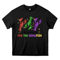 Black i'm just here for the crawfish Heavy Core Tee - MaliasSmallBusiness