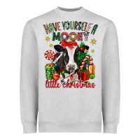 Have Yourself A Little Christmas Cow Heavyweight Sweatshirt | Teevron