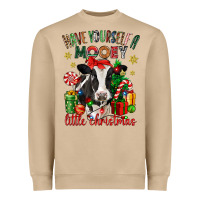 Mushroom have yourself a little christmas cow Heavyweight Sweatshirt - CowGirlArtShop