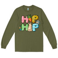 Army Green Hip hop Easter Long Sleeve Tee - NancyCooperArtShop