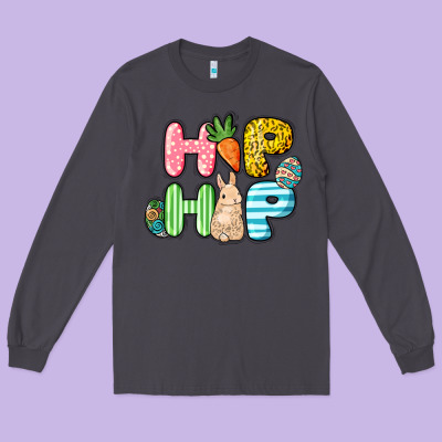 Hip Hop Easter Long Sleeve Tee Designed By Nancycooperartshop