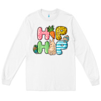 White Hip hop Easter Long Sleeve Tee - NancyCooperArtShop