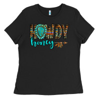 Black western howdy honey arrow gemstone Ladies Tee - NancyCooperArtShop