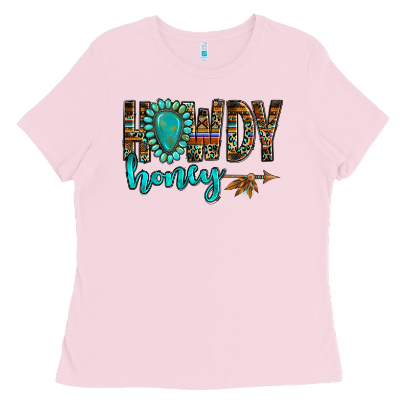 Western Howdy Honey Arrow Gemstone Ladies Tee by NancyCooperArtShop | Teevron