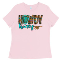 Bubblegum Pink western howdy honey arrow gemstone Ladies Tee - NancyCooperArtShop