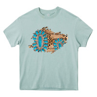 Arona gemstone wood leopard patch Heavy Core Tee - AdoDesignShop