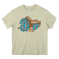Mossy gemstone wood leopard patch Heavy Core Tee - AdoDesignShop