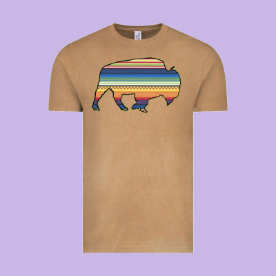 Aztec Bison Silhouette Vintage Tee Designed By Bettercallsaul