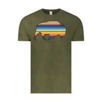 Vintage Olive Aztec Bison Silhouette Vintage Tee - Bettercallsaul