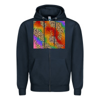 Navy Pride rainbow leopard design Zipper Hoodie - FaDigitalArtStudio