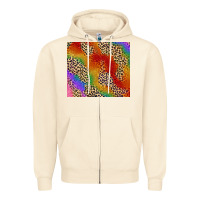 Sandshell Pride rainbow leopard design Zipper Hoodie - FaDigitalArtStudio