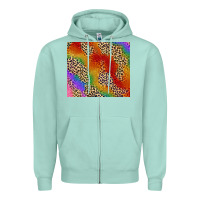 Seafoam Pride rainbow leopard design Zipper Hoodie - FaDigitalArtStudio