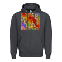Smoke Pride rainbow leopard design Zipper Hoodie - FaDigitalArtStudio