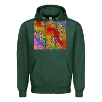 Sports Green Pride rainbow leopard design Zipper Hoodie - FaDigitalArtStudio