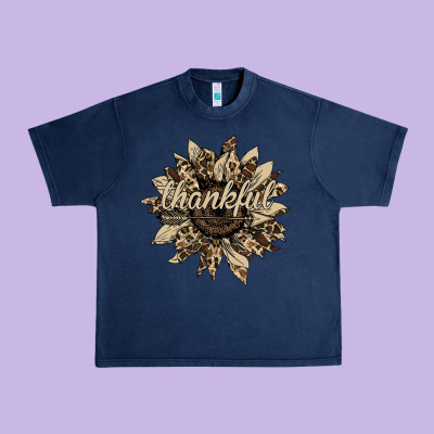Thankful Sunflower Urban Heavy Tee Designed By Bettercallsaul