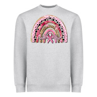 Heather Grey cancer rainbow Heavyweight Sweatshirt - CowGirlArtShop