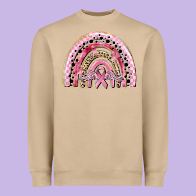Cancer Rainbow Heavyweight Sweatshirt Designed By Cowgirlartshop