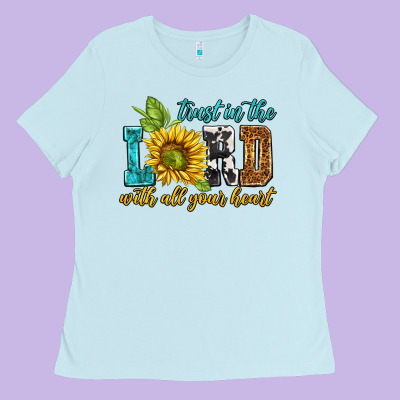 Trust In The Lord With All Your Heart Ladies Tee Designed By Nancycooperartshop