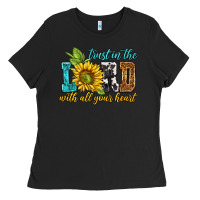 Black trust in the lord with all your heart Ladies Tee - NancyCooperArtShop