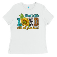 White trust in the lord with all your heart Ladies Tee - NancyCooperArtShop