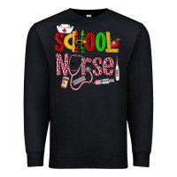 Black School Nurse Premium Sweatshirt - LillyAllenDesigns