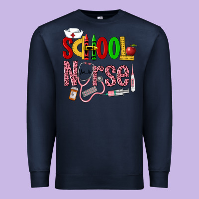 School Nurse Premium Sweatshirt Designed By Lillyallendesigns