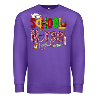 Purple School Nurse Premium Sweatshirt - LillyAllenDesigns