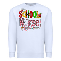 White School Nurse Premium Sweatshirt - LillyAllenDesigns