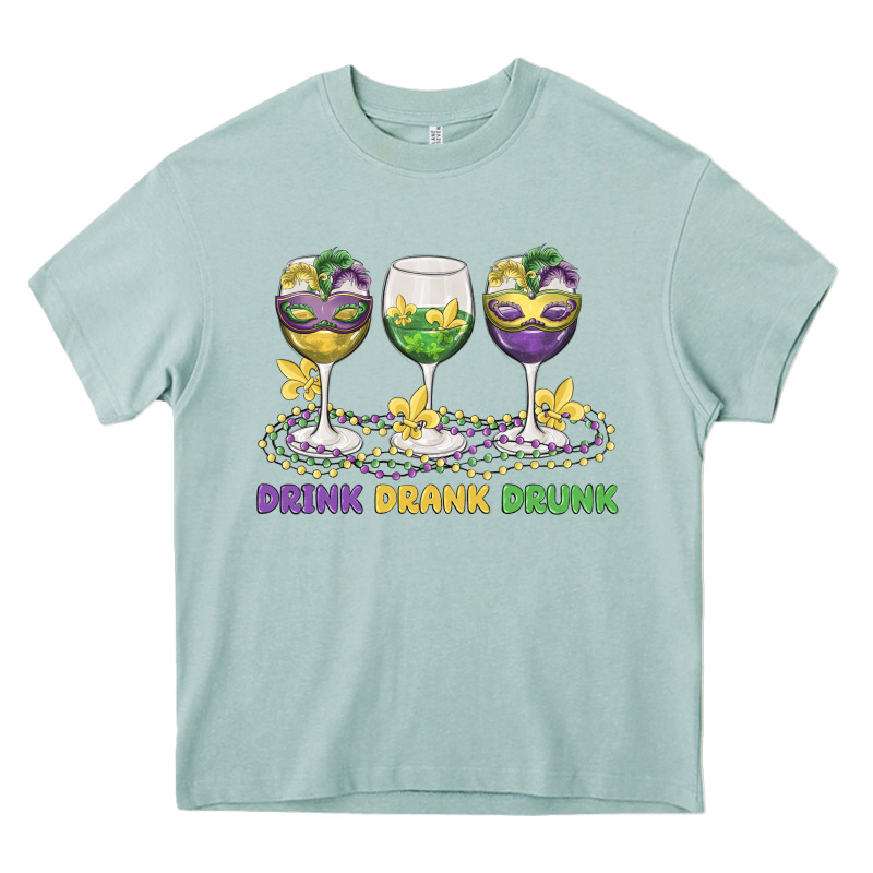 Drink Drank Drunk Heavy Core Tee by MaliasSmallBusiness | Teevron
