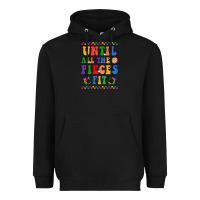 Black Until all the pieces fit Heavyweight Hoodie - CowhideDigitalArt