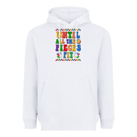 White Until all the pieces fit Heavyweight Hoodie - CowhideDigitalArt