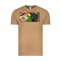 Vintage Camel Charolais Bull And Black Angus Bull With Farm Vintage Tee - RanaPortraitStore