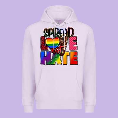Spread Love Not Hate Premium Hoodie Designed By Fadigitalartstudio