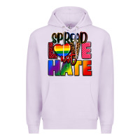 Lilac spread love not hate Premium Hoodie - FaDigitalArtStudio