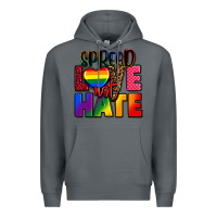 Rock spread love not hate Premium Hoodie - FaDigitalArtStudio