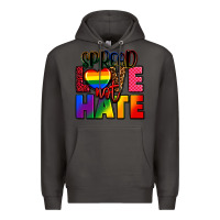 Smoke spread love not hate Premium Hoodie - FaDigitalArtStudio