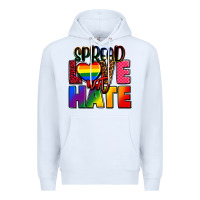 White spread love not hate Premium Hoodie - FaDigitalArtStudio