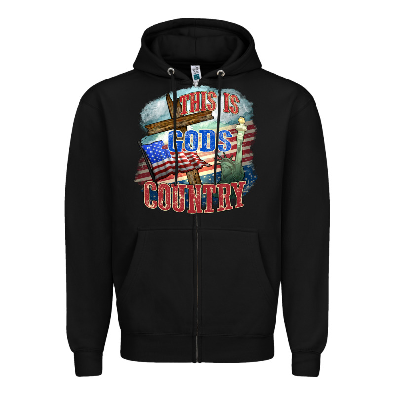 This Is Gods Country Zipper Hoodie by FaDigitalArtStudio | Teevron